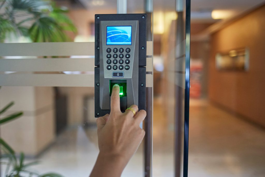 Access control system outside an office door